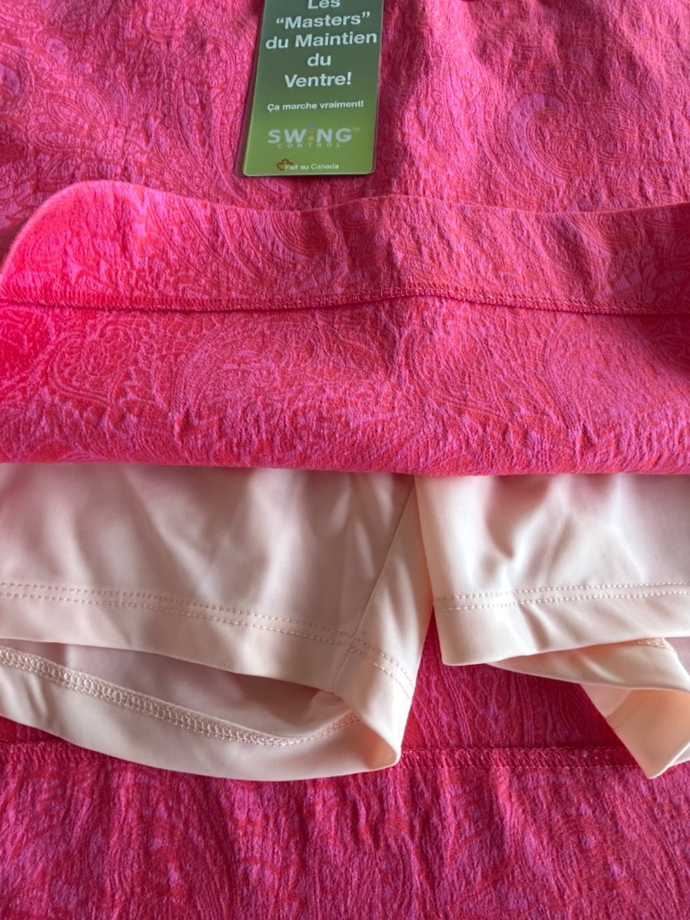 NWT Swing Control Skort Color Pink and Coral Paisley Sz 16 - Picture 5 of 6